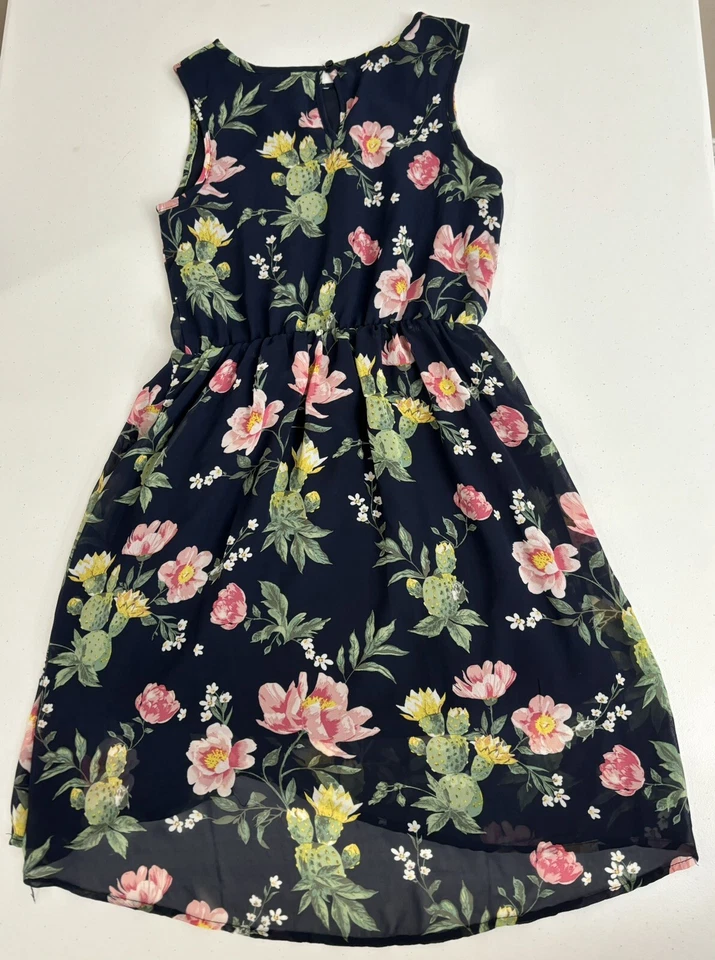 H&M Girls Casual Sleeveless Floral Print Dress Knee Length Size 10-11Y - Image 3 of 3