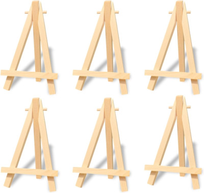 6 Mini Holzstaffeleien: Fotohalter, Kartenhalter, Memohalter, Platzkartenständer