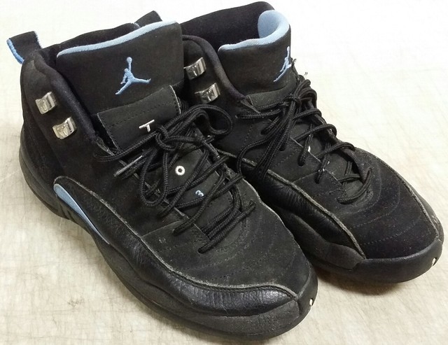 Air Jordan 12 Retro Nubuck Black University Blue shoes