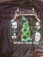 Metallica "Black Album" Vintage 1991 Tour T-shirt. Size Large. RARE