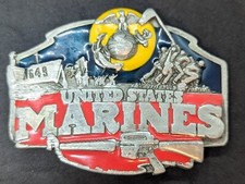 1987 Siskiyou Belt Buckle United States Marines Pre-owned