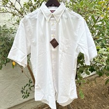 Vintage 1990s Cambridge Classics White Oxford Shirt NWT Size 17 USA Cut
