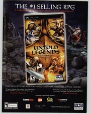 Image of Untold Legends Brotherhood Of The Blade PSP RPG Game Art 2006 Vintage Print Ad