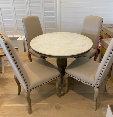 Pottery Barn Round Marble Dining Table (Chairs not included)  Australia