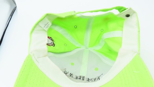 Jim Beam Apple Whiskey Neon Green Strap Back Adjustable Baseball Hat Cap - Picture 14 of 16