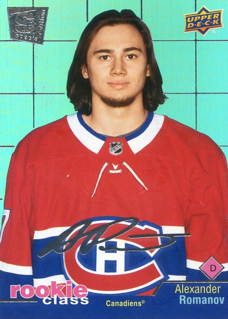 2020-21 Upper Deck Extended Series ALEXANDER ROMANOV #RC-18 ROOKIE CLASS SE