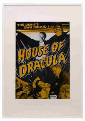 House of Dracula 12 Film A3 A4 gerahmter Druck Bild