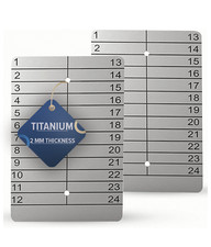 Crypto Seed Storage Wallet  2X Lazer Engraved Titanium Metal Punchable Plates 