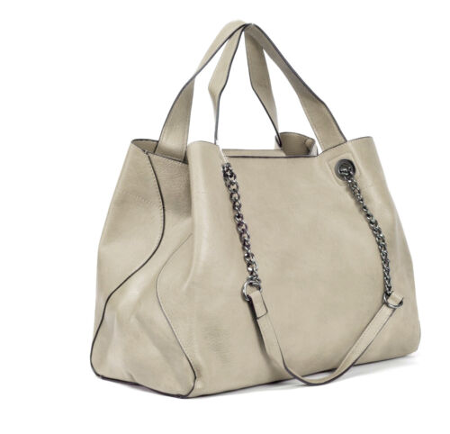 BORSA DONNA ELEGANTE CAPIENTE SACCO HOBO CATENA SPALLA MANO TRACOLLA PELLE - Foto 10 di 34