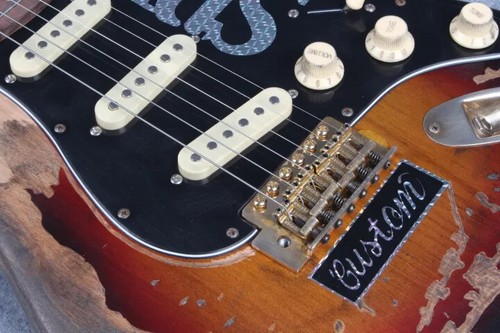 Limited Edition Stevie Ray Vaughan Tribute SRV Electric Guitar Vintage Sunburst - Picture 3 of 6