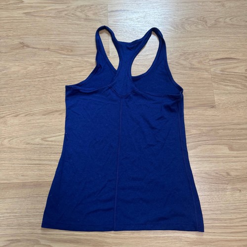 Nike Dri Fit Tank Top Women Small Navy Blue Athletic Racerback Lightweight Gym - Picture 3 of 6