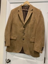 Vintage Ralph Lauren Corduroy Brown Blazer Jacket Men 46 L