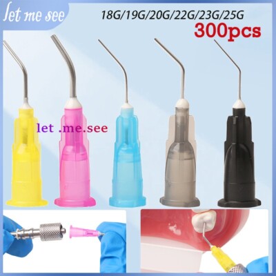 Dental Syringe Pre Bent Needle Tips Delievery Flow Sealant Etchant Irrigator Tip