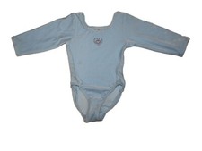 Girl Light Blue Velour Danskin Freestyle Leotard Dance Ballet Size XS 4/5