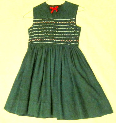 Vintage Girl's Sunday School forest green jumper. Polly Flinders. 1970s.VG  Cond. | eBay