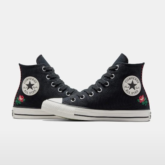 Converse Chuck Taylor All Star Rose Cross Stitch Black - A13657C
