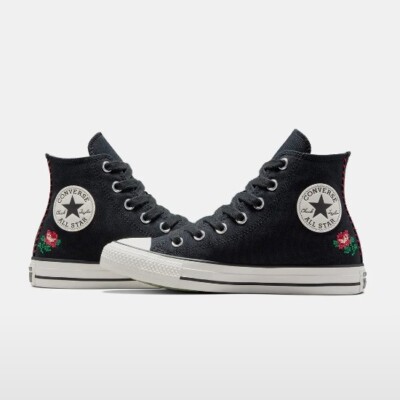 Converse Chuck Taylor All Star Rose Cross Stitch Black