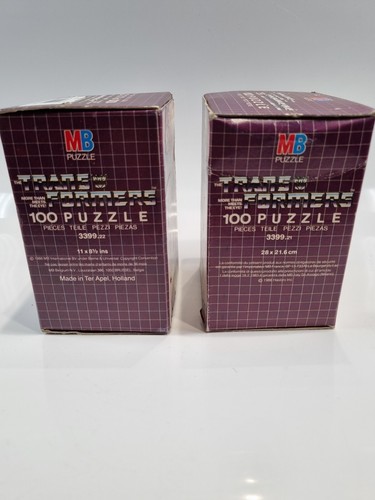 2 x Transformers MB 100 puzzle Jigsaw 1986 Hasbro 3399 - Picture 2 of 3