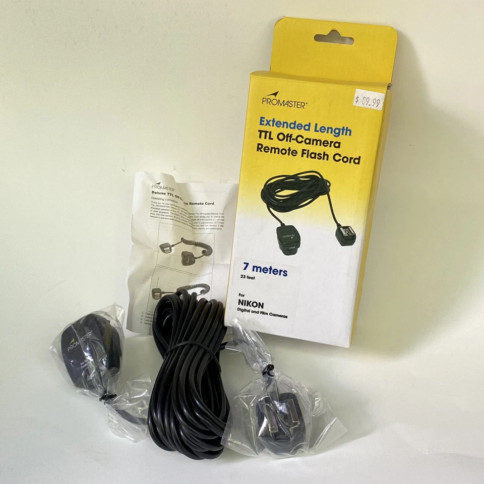 NEW Promaster Extended Length TTL Off-Camera Remote Flash Cord 7m/33ft for Nikon - Image 3 of 4