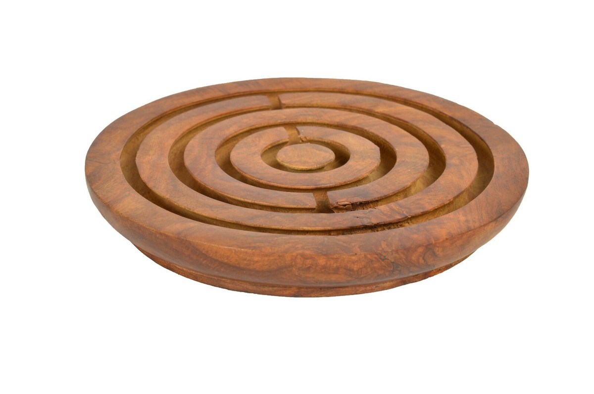 Gioco di abilità - Labirinto blu a percorso in legno