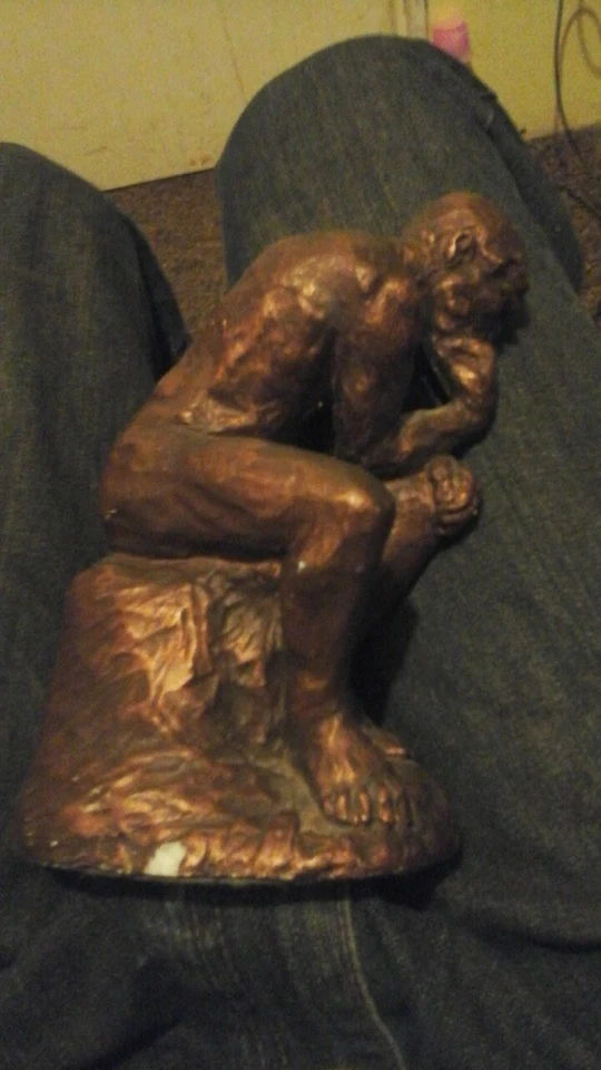 Statue “ THE THINKER”Made Of Plaster/Ceramic - Image 3 of 4