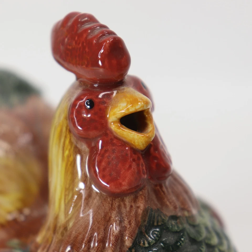 Vtg Rooster Creamer Sakura by Oneida On the Farm Hand Painted Multicolor - Image 3 of 4