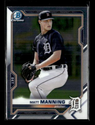 2021 Bowman Prospect Chrome Matt Manning Detroit Tigers #BCP-111 5 Card Lot