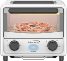 BRENTWOOD TS-3430W 500-Watt Stainless Steel Mini Toaster Oven, 3 liters ( NEW )