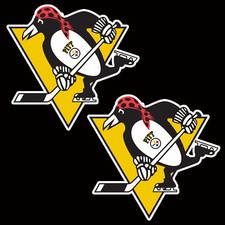 Pittsburgh Sports Logos Decals Set of 2 - Windows, Walls, Indoor,Outdoor 12inch