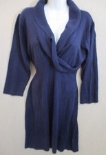 Connected Dark Blue Sweater Dress Size XL Soft Acrylic