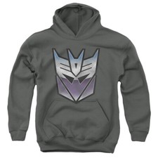 Transformers Kids Hoodie Blue and Purple Decepticon Charcoal Hoody