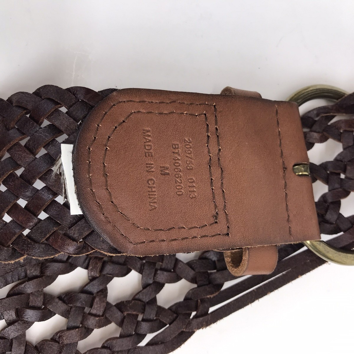 Fossil Brown Woven Braided Leather Belt Womens Size Medium  display picture 2