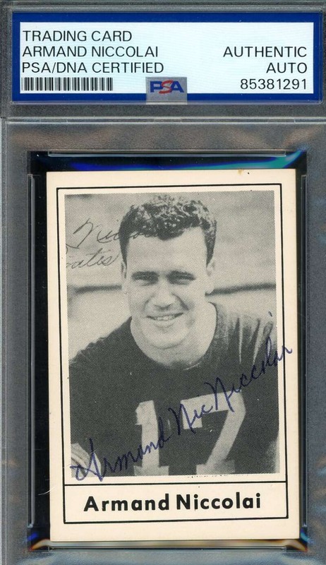 Armand Niccolai PSA DNA Vintage Signed 1977 Touchdown Club Autograph