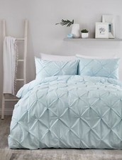 Image of Duvet Cover Bedding Set Lara Diamond Pinch Pleated Pintuck By Serene 6 Colours