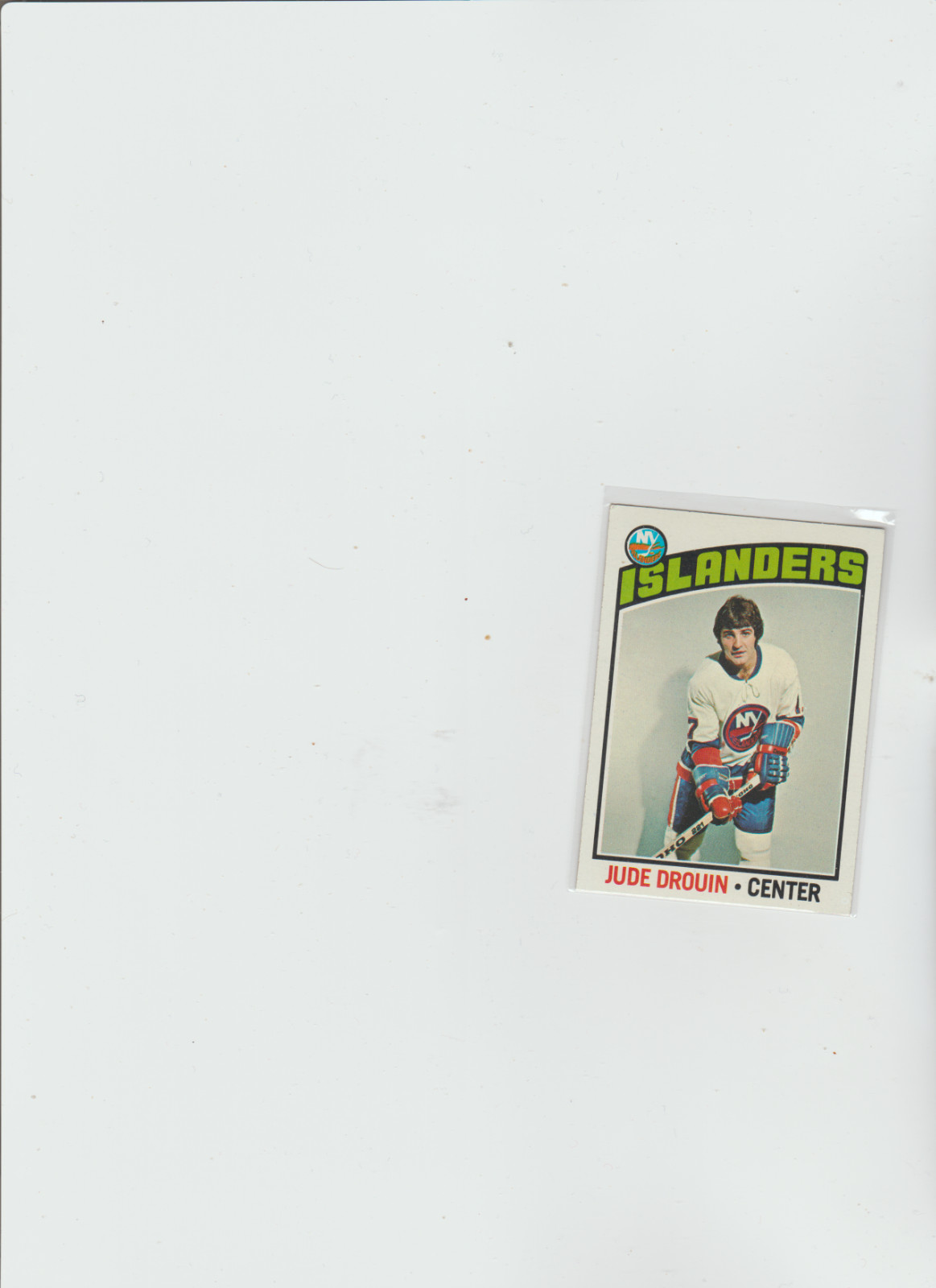 1976-77 topps #106 Jude Drouin ISLANDERS