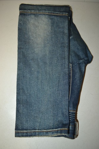 Pantalones de mezclilla Bie Pa Paris para hombre estilo moto azul envejecido de fábrica talla 34x32 - Imagen 11 de 12