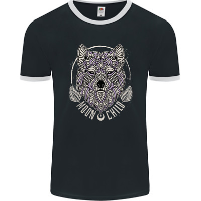 Mandala Wolf Mens Ringer T-Shirt FotL