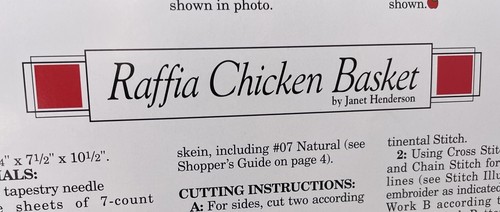 Raffia Chicken Egg Basket Plastic Canvas Pattern + 11 More Needlecraft Calendar - Picture 3 of 10