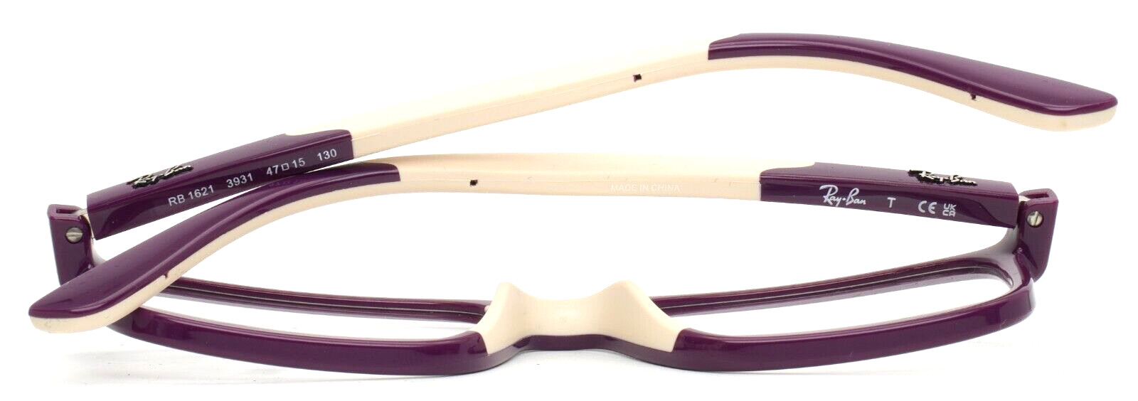 RAY BAN RB1621 3931 Purple On Light Brown Unisex Kids Eyeglasses 47-15-130