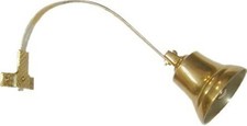 CAST BRASS Shopkeeper's Door Bell hanging alert fancy antique vintage old ring