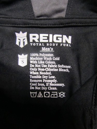 Reign Total Body Fuel Mens Short-Sleeve Polo Shirt, Black, Poly, Size S, EUC - Picture 5 of 5