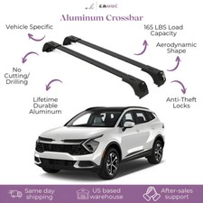 Fits Kia Sportage 2023-2026 With Factory Rails 2pcs Roof Rack Cross Bars 165 Lbs Fits Kia Sportage 2023-2026 With Factory Rails 2pcs Roof Rack Cross Bars 165 Lbs