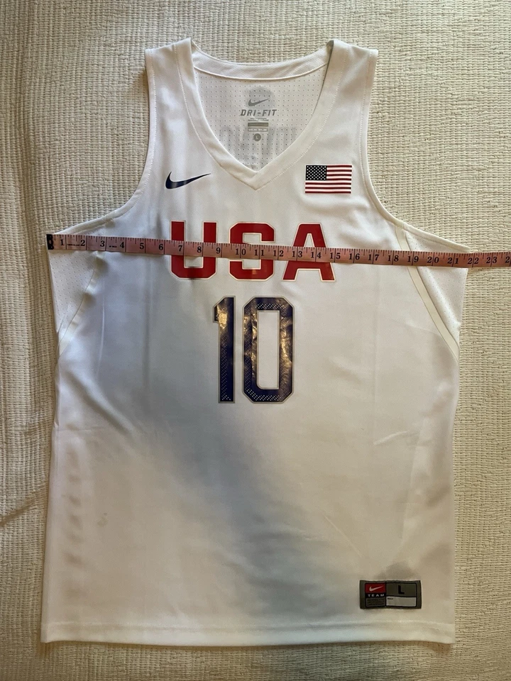Camiseta deportiva de baloncesto Nike 2016 olímpica de Estados Unidos Kylie Irving #10 equipo medalla de oro Foto 3 de 4