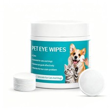 CarePets Unscented Pre-Moistened Pet Eye Wipes Cleans Eye Debris Sensitive Eyes
