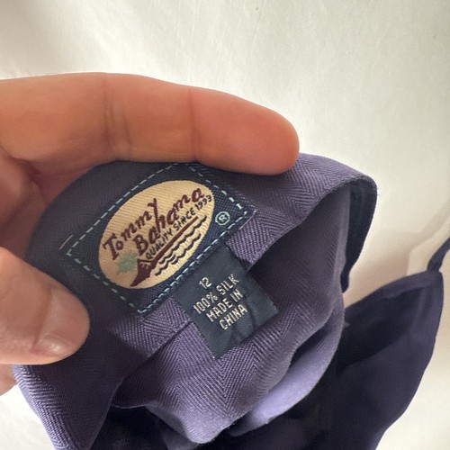 Gonna lunga Tommy Bahama seta vintage blu tropicale avvolgente taglia 12 Sarong - Foto 5 di 6