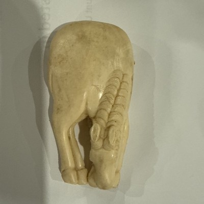 Vintage Resin Japanese Netsuke Asian Horse Figurine Shelf Decor 2.75''
