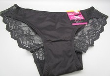 MAIDENFORM M 6 40159 Black Comfort Devotion Lace Back Tanga