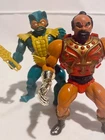 Vintage 80s He-Man MOTU Jitsu & Mer-Man w/ Swords Loose Complete FREE SHIPPING