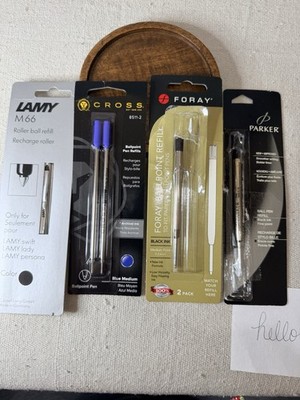 Ink Pen Refill Lot. LAMY, CROSS, PARKER, FORAY
