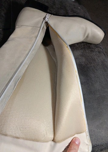 Valley Lane "Cheryl" Leather 16" Buckle Riding Boots Women's (Size 8.5) Cream - Picture 13 of 23